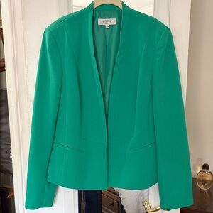 Kasper Emerald Open-Front Blazer Jacket